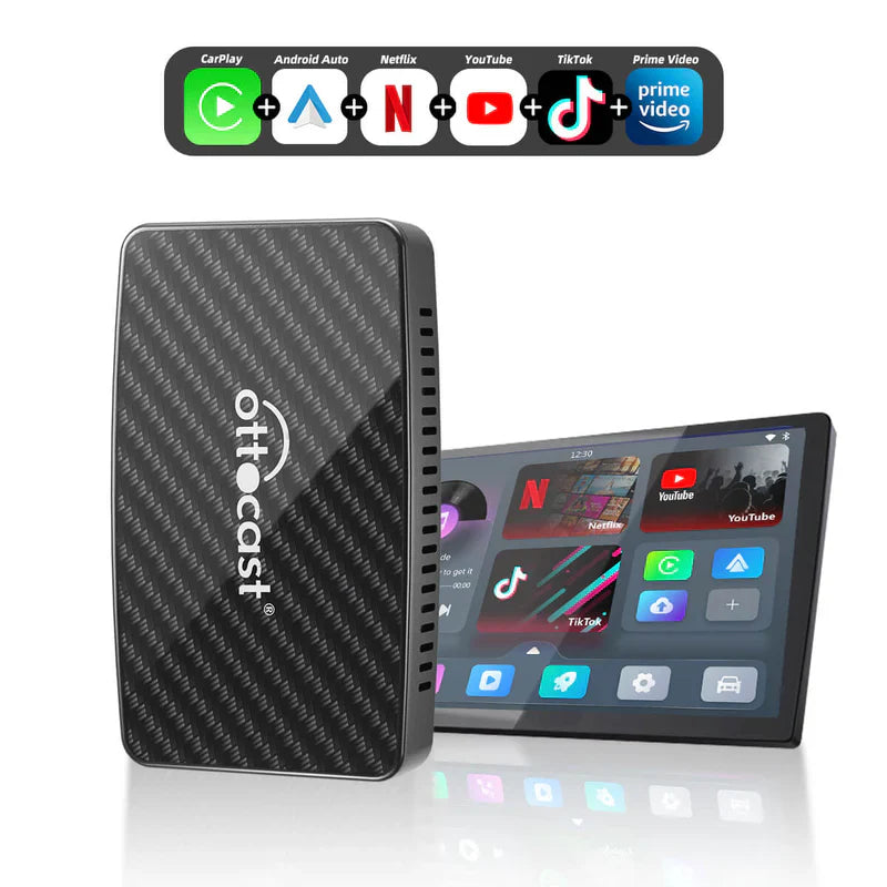 OttoCast 2025 - Netflix/ YouTube/Amazon Prime/TV/Apple Carplay/Android Auto