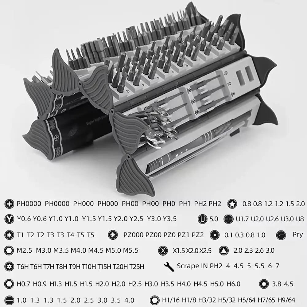 Kit Mega Key con Destornillador Eléctrico y Manual con 138 Piezas
