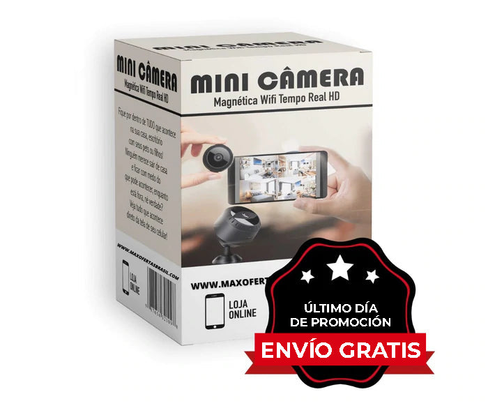 Cámara de seguridad con visión nocturna de alta definición.